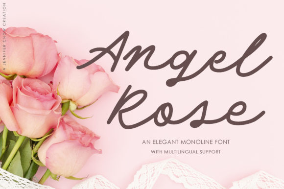 Angel Rose: The Elegant Monoline Script Font for Branding