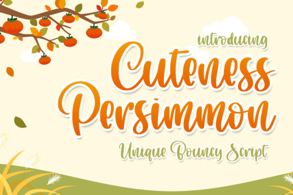 Cuteness Persimmon: A Friendly Script Handwritten Typeface