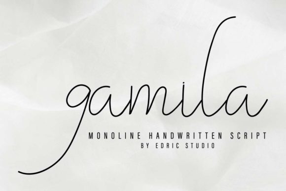 Gamila: A Luxurious Monoline Script Font for Editors