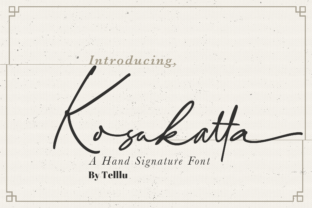 Kosakatta: A Modern Script Typeface for Branding