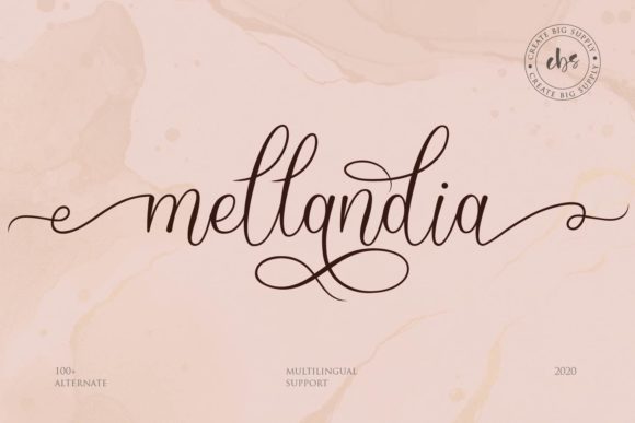 Mellandia Script Font for Makers