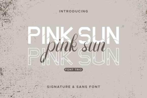 Pink Sun Font for Professional Small Business Branding