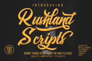 Rushland: The Bold Script Font for Crafters